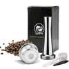 1 capsule café réutilisable en inox pour machine Lavazza Delta Q et EP Mini + tasseur