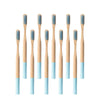 Brosse à dents bambou manche coloré bleu ciel