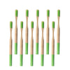 Brosse à dents bambou manche coloré vert clair