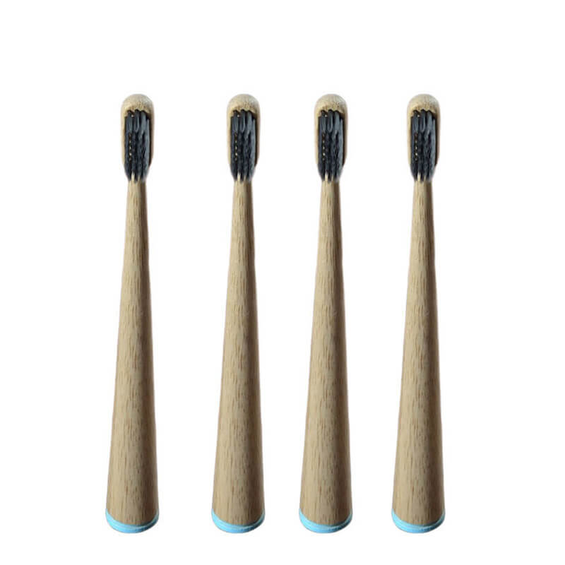 Brosse à dents bambou manche rond bleu