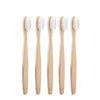 Brosse à dents bambou naturel 5 pièces blanc