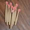 Brosse à dents bambou naturel enfant rose