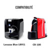 Compatibilité capsule café réutilisable inox Lavazza Blue