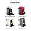 Compatibilité capsule café réutilisable inox grande taille Nespresso Vertuo