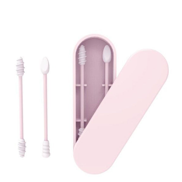 4 Cotons-Tiges Réutilisables En Silicone - Double Extrémité Douce Pour Nettoyage Oreilles, Maquillage, Clavier, Soins Bébé