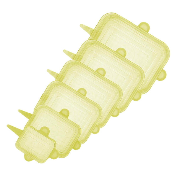 Couvercle silicone rectangulaire jaune