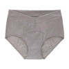 Culotte menstruelle en coton avec dentelle couleur gris