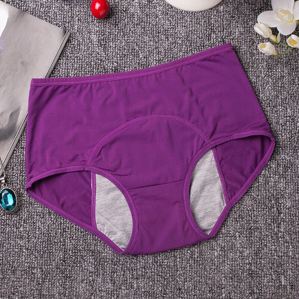 Culotte menstruelle en nylon shorty couleur violet