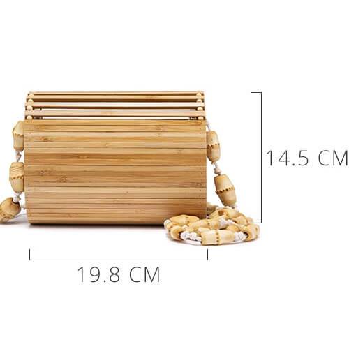 Dimensions sac à main anse bambou