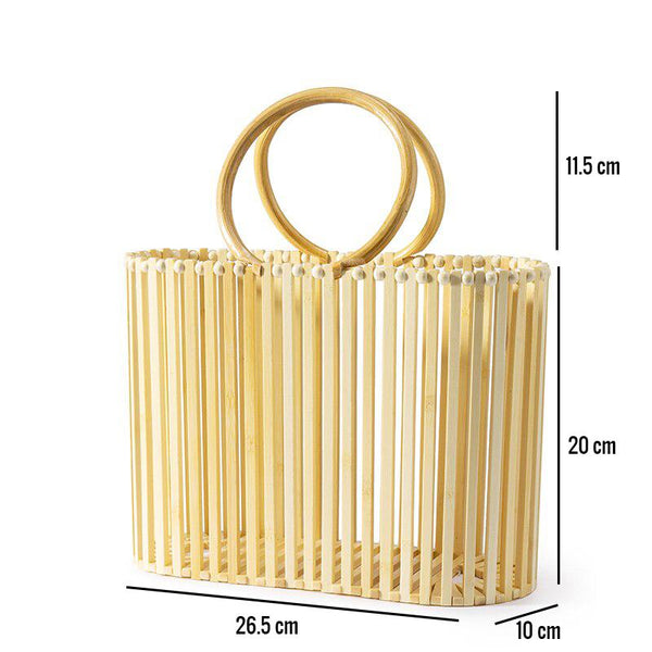 Dimensions sac anneaux bambou