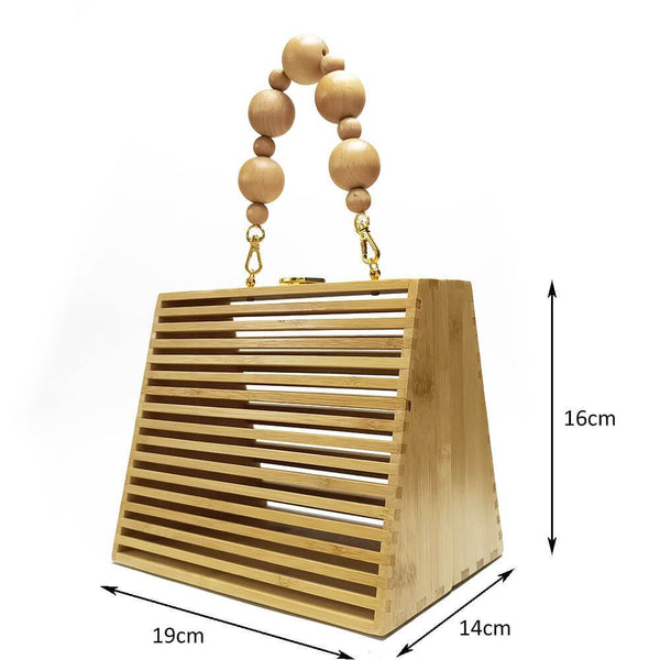 Dimensions sac bambou tendance