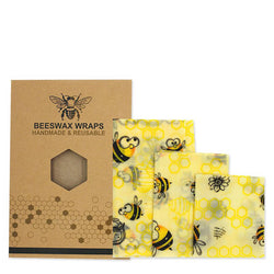 Emballage cire d'abeille (motif abeille fun)