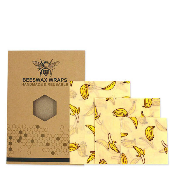 Emballage cire d'abeille (motif banane)