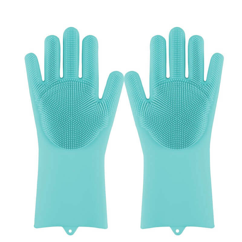 Gants de vaisselle en silicone réutilisables, Laver les gants de nettoyage  avec des éponges pour laver la cuisine et la salle de bain