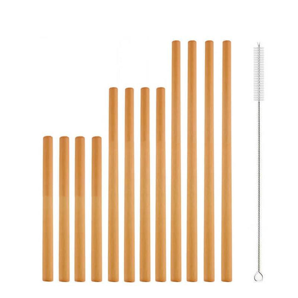 Paille Jetable en Fibre de Bambou L 19,7 cm Ø 0,08 cm - Natural Bambou Pas  Cher