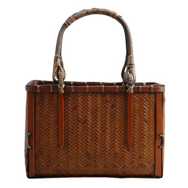 Sac cabas en osier avec poignées en Bambou Sac cabas en osier avec poignées en Bambou